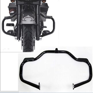 HK MOTO- Black Highway Rail Engine Guard Crash Bar For Harley Davidson Touring 2009-2017 Road King FLHR/ Street Glide FLHX/ CVO Street Glide FLHXSE (Aftermarket 49155-09A)