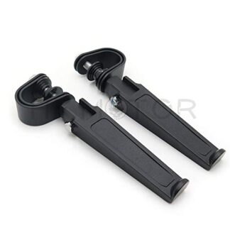 HK MOTO- Black Rubber Inlay Footpegs For Harley 1200 Nightster Super Glide Sportster Xl