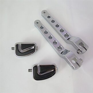 HK MOTO- Chrome AirFlow Groove Silver Circle Cut Heel/Toe Shift Lever w/ Shifter For Harley 1986-later FL Softail/ 1988-later Touring/ 2008-later Trike