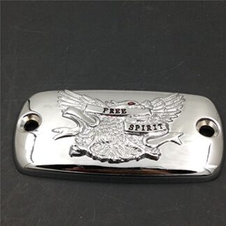 HK MOTO Chrome Billet Fluid Reservoir Cap For Valkyrie Goldwing 1500 1800 Vtx1800 Eagle logo
