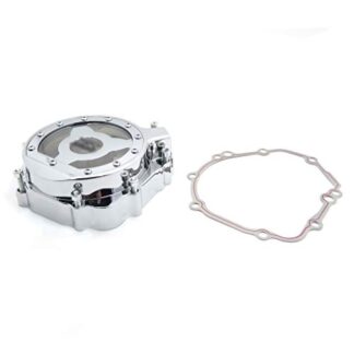 HK MOTO Chrome Left Engine Stator Cover See Through For Suzuki 2004 Gsxr 750 1000