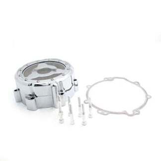 HK MOTO Chrome Left Engine Stator Cover See Through Kawasaki 2006-2014 Zx Zx14R Zzr1400