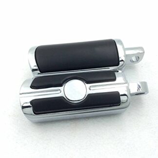 HK MOTO- Chrome Skull Foot Pegs Footrest Kit For Harley Dyna Glide Fat Bob Street Bob