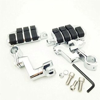 HK MOTO Chromed 1 1/4" 1.25" Highway Clamps Large Foot Pegs For TRIUMPH ROCKET 3 2300CC