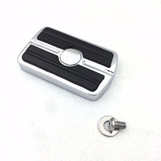 HK MOTO- Chromed Harley Davidson Touring Softail Brake Pedal Large Pad H-D Willie G. Skull