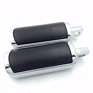HK MOTO- Chromed Skull Foot Pegs Footrest Kit For Harley Touring Softail Dyna Sportster