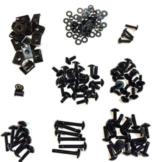 HK MOTO- Complete Fairing Bolts Screws Fasteners Kit for Suzuki Hayabusa GSXR1300 Black