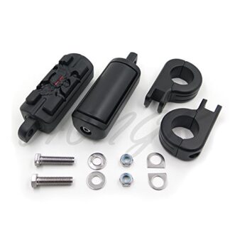 HK MOTO- Eagle Hawk Shape 1" 1-1/4" Highway Stiletto 4475 Pegs Clamp For Honda VT750 Shadow 750 VT750C ACE Black Body Black Rubber