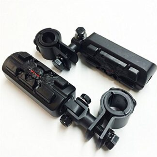 HK MOTO- Eagle Hawk Shape 1" 1-1/4" Highway Stiletto 4475 Pegs Clamp For VT750 Shadow 750 VT750C ACE Black Body Black Rubber