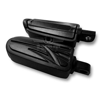 HK MOTO- Footrest Foot pegs For Harley Low Rider Glide Road King Glide Street Glide BLACK