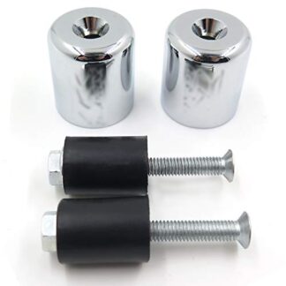 HK MOTO- Handlebar Bar End Slider Chrome Rubber For Suzuki Katana 600 89-08/Katana 750 89-08