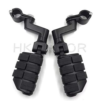 HK MOTO- Highway Clamps Large Foot Pegs For YAMAHA V-STAR Roadstar KAWASAKI VULCAN 1.25''