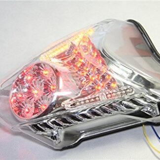 HK MOTO- Led Tail Brake Light Turn Signals For 2008-2012 Suzuki Hayabusa Gsx1300R Clear