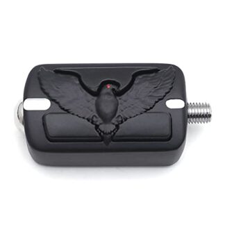 HK MOTO Motorcycle Black Eagle Hawk Emblem Foot Peg Footrest Footpegs FOR HARLEY DAVIDSON DYNA V-ROD CVO SOFTAIL 87-14