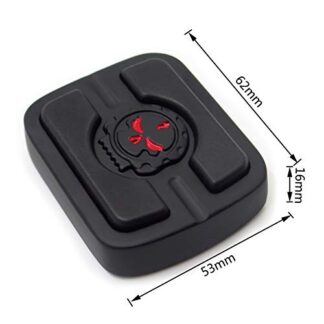 HK MOTO- Motorcycle Black Skull Small Brake Pedal Pad Fit Fat Bob FXDF Wide Glide FXDWG CVO Pro Street Breakout Street 500 XG500 Blackline FXS Softail Rocker FXCW Night Train FXSTB
