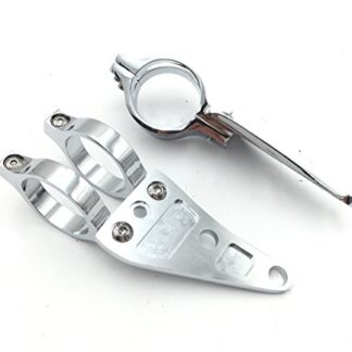 HK MOTO- Motorcycle Chrome 39mm Turn Signal Clamps Headlight Mount Bracket Fork Ear Chopper Cafe Racer Black For Universal CBR Kawasaki Suzuki Yamaha Harley Davidson