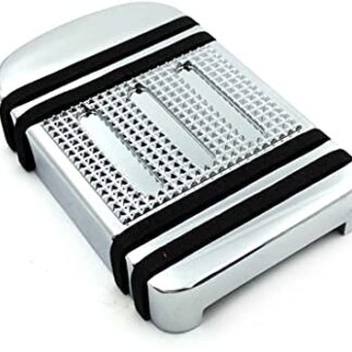 HK MOTO- Style 100- Chrome Large Brake Pedal Pad For Harley 2012-2016 FLD/ 1986-2017 FL Softail (Softail Slim FLS/Ultra Limited FLHTK)