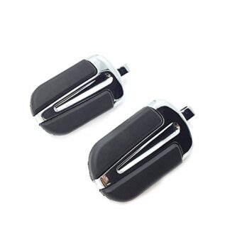 HK MOTO- Style 103- Chrome Foot Pegs For 1984-2017 Harley Wide Glide/ Fat Boy/ Switchback/ Road King FLHR/ V Rod Muscle VRSCF