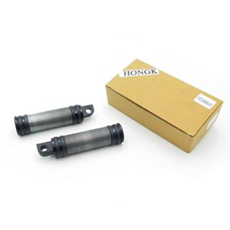 HK MOTO- Style 216-096- Motorcycle Black Front & Rear Footpeg Foot Pegs Footrest For 1984-2017 All Harley-Davidson (Road King/ Street Glide/ CVO)