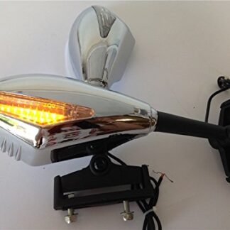 HK MOTO- Turn Signal Mirror fit for Kawasaki Ninja 500 ZX7R ZX6R ER6F 636 Z750 CHROME New