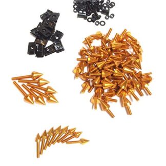 HK MOTO- Universal Spike Fairing Bolt kit Screws Sportbike Pack For Yamaha YZF R1 R6 R6S GOLD