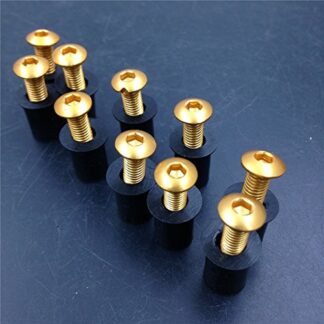 HK MOTO- Windshield Bolts Screw Nuts for Suzuki Yamaha Kawasaki Ducati GOLD