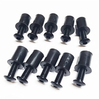 HK MOTO- Windshield Bolts Screw Nuts kits for Suzuki Yamaha Kawasaki Ducati Black