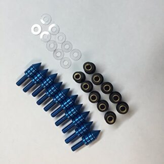 HK MOTO- Windshield Spike Bolts Screw Nuts Washer for Suzuki Yamaha Kawasaki Ducati Blue