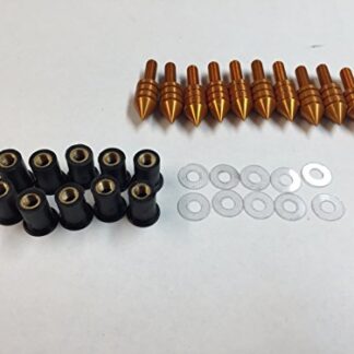 HK MOTO- Windshield Spike Bolts Screw Nuts for Suzuki Yamaha Kawasaki Ducati GOLD