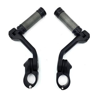 HK Moto- Black 5" Long Angled Adjustable Foot Peg Kit 1.25" For GoldWing/Yamaha V-STAR/Suzuki Intruder/Kawasaki Vulcan/Harley Road King