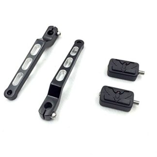 HK Moto- Black Eagle Hawk Silver Cut Edge Heel/Toe Shift Lever with Shifter Footrest Foot Pegs For Harley Davidson 1986-later FL Softail/ 1988-later Touring/ 2008-later Trike