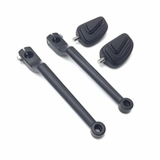 HK Moto- Matte Black 2 PCs Billet Style Heel/Toe Shift Lever Gear Shift Foot Lever with Zombie Foot Peg Footresr For Harley FL Softail Touring Trike FLST FLT FLHT