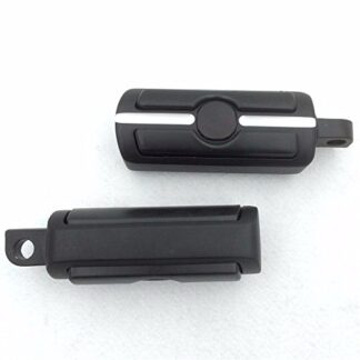 HK Moto Motorcycle Black Skull Groove 2pcs Footrest Foot Pegs for 1984-2014 Harley Davidson Touring