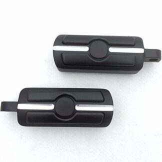 HK Moto Motorcycle Black Skull Groove Foot Rest pegs For 1984-2000 universal to most Harley Davidson Dyna