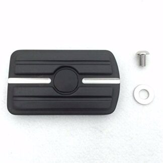 HK Moto Motorcycle Black Skull Groove Harley Davidson Touring Softail Brake Pedal Large Pad