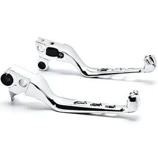 HK Moto Motorcycle Chrome CNC Aluminum Black Lever Skull Zombie for Harley FXDL Dyna Low Rider FLHR Road King Ultra and Touring