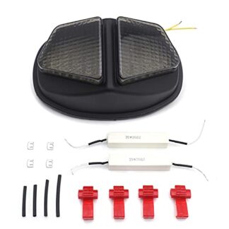 HK Moto Motorcycle Smoke Led Tail Brake Light Turn Signals For 2004 2005 Triumph Daytona 600