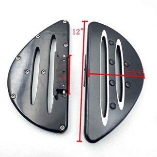 HK Moto- Rare Black CNC Deep Cut Passenger Stretched Floorboards For Harley Davidson Road Glide Road King Street Glide