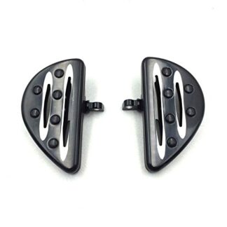 HK Moto- Rear Black CNC Deep Cut Passenger Stretched Floorboards For Harley Davidson Touring Road King FLHR/Touring Street Glide CVO/Trike Street Glide