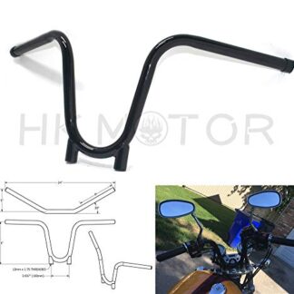HK- Replacement of 7/8 XS650 Bootlegger Handlebars chopper bobber hardtail ape yamaha tx650 Black