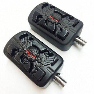 HK Wing Skull Zombie Shape FOOT PEG PEDAL FOR HARLEY DAVIDSON DYNA V-ROD CVO SOFTAIL 87-14