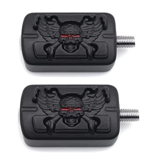 HK Wing Skull Zombie Shape Willie G.Skull Shifter Peg For Harley Electra Wide Super Low Glide Softail XLX Black