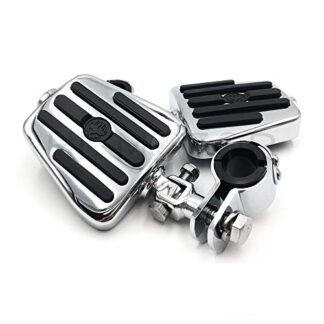 HKMT- Replacement of Chrome 1" 1 1/4" Gear Skull Foot Peg Clamp Kit For Harley Sporster Touring