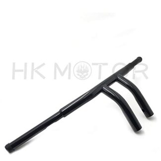 HONGK- 1-1/4" Flat Black 6" Buffalo T-Bar Handlebars Compatible with Harley '03-'13 FLHR and FLHRC Harley '00-'17 FLS FLSS FLST [B077BR7VLF]