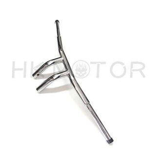 HONGK- 1-1/4" Flat Chrome 6" Buffalo T-Bar Handlebars Compatible with Harley 18-later Softail 12-16 FLD 06-17 FXDB [B077BSBY48]