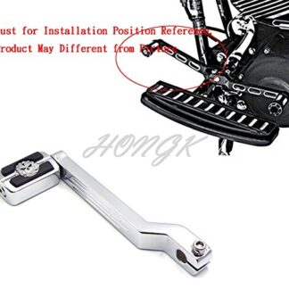 HONGK- 1 Chrome Billet Slotted Toe Shift Lever Arm Compatible with 86-16 Harley Big Twin Shifter [B07D7Q2ZHQ]