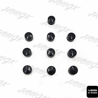 HONGK- 10x Black 3/8" Allen Socket Bolt Cap Covers Dress Kit Compatible with Harley Misc Hardware [B072WB2XXG]