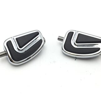 HONGK- 2 PCs Chrome AirFlow Groove Shifter Peg Foot Peg Compatible with Harley Wide Glide FXWG XLH Sportster XR 1000 Dyna Softail V-Rod CVO Fat Boy FLSTF Electra Glide CVO Street Glide [B01ETS3YHY]