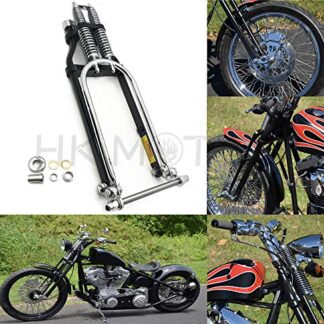 HONGK- 20" 2 Under Springer Front End With Axle kit Compatible with Harley Chopper Bobber Arched Chrome Black [B07M8DT1CL]