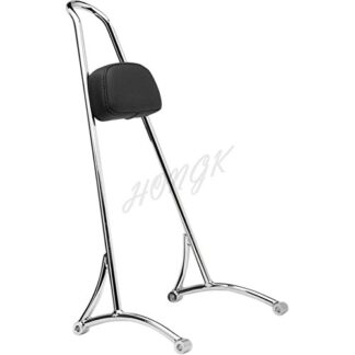 HONGK- 20" Tall Chrome Sissy Bar Compatible with 2004-2017 Harley Sportster Nightster Iron [B078JCKR9Z]
